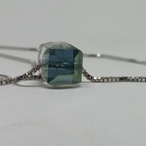 Square Sugar Crystal Pendant Necklace